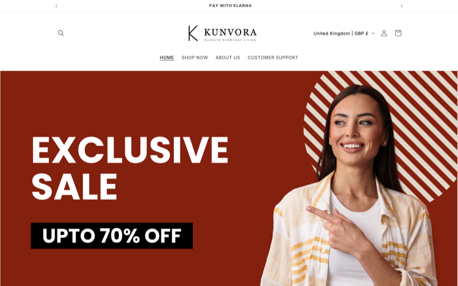 Kunvora website screenshot
